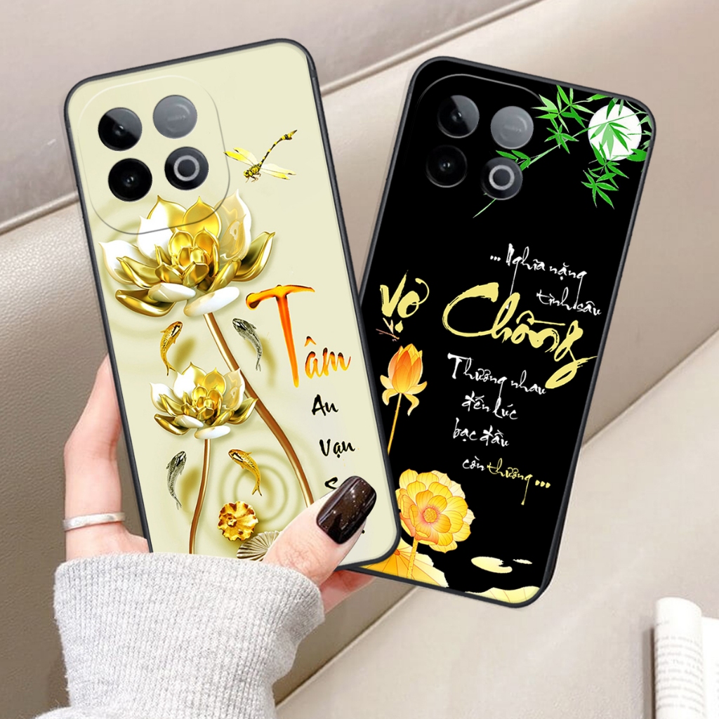 เคสสําหรับ Vivo IQ00 Z10 TURBO รุ่นแห่งโชคลาภ คัดลายมือ สันติภาพ แหวน หัวใจ