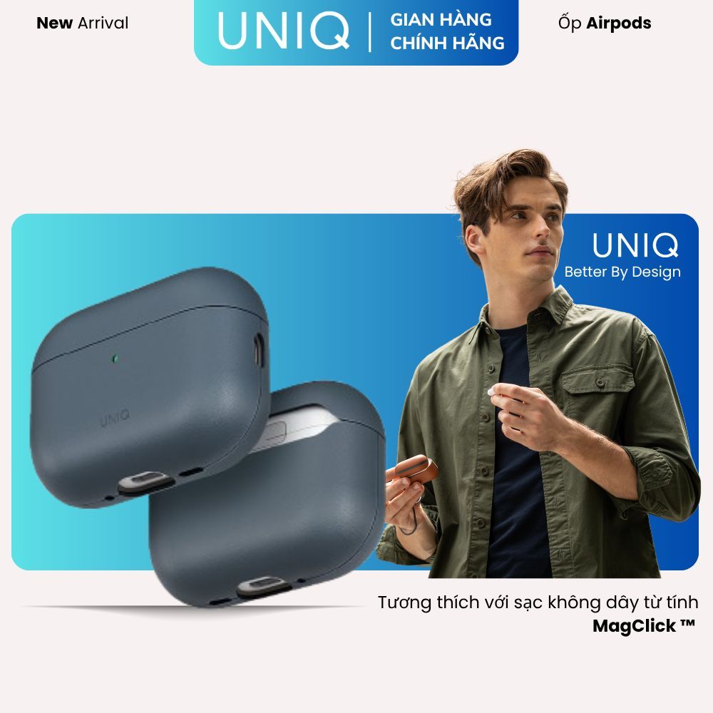 UNIQ LYDEN VEX เคสป้องกันสําหรับ AIRPOD PRO 3 - เคสหนังหรูหรา