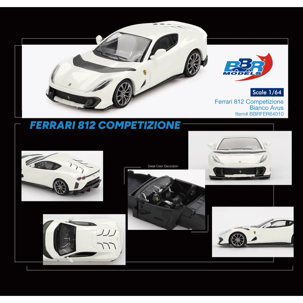 Mohinhxeps-1/64_ BBR FERRARI 812 COMPETITIZONE -- BIANCO AVUS (สีขาว)