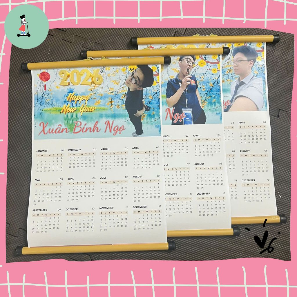Calendar 2026 Wall Calendar - ปฏิทิน Tet พร้อมรูปถ่ายพิมพ์บน Demand