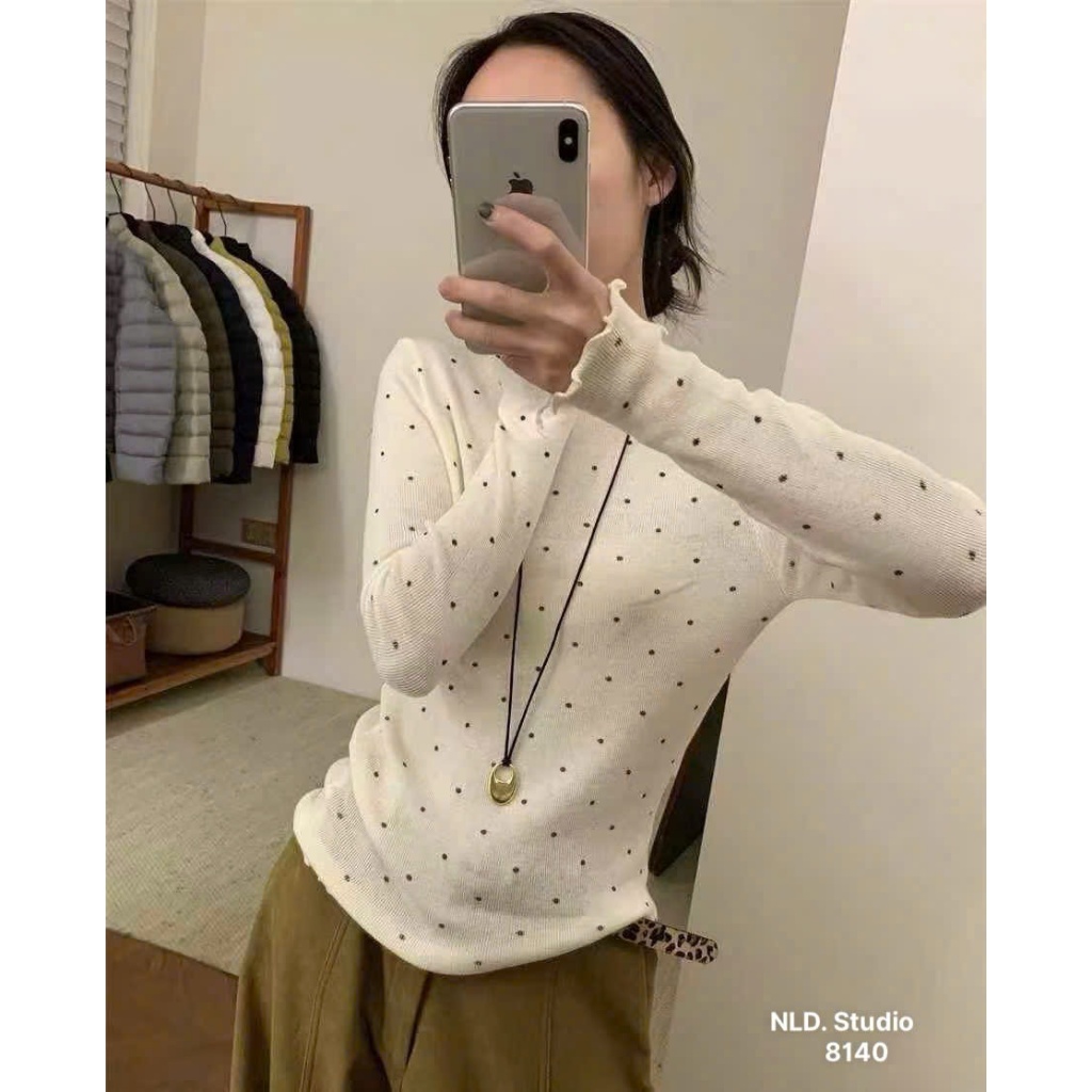 Wg.We 8140 เสื้อสเวตเตอร์ลายจุด