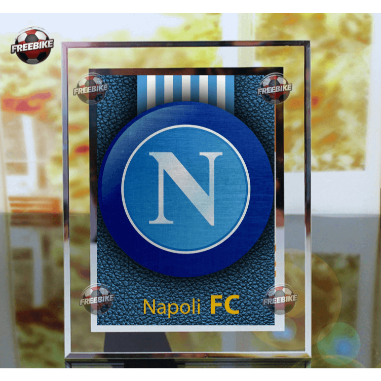 กรอบโปสเตอร์โลโก้ NAPOLI พร้อมกระจกคริสตัลคุณภาพสูง