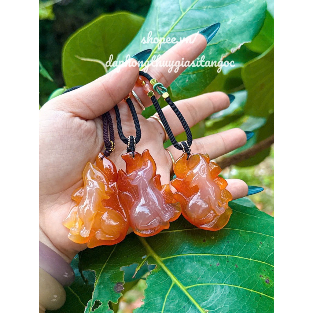 จี้พร้อม Multi-Chalcedony Fox Lord 7A Svip Inspected Goods