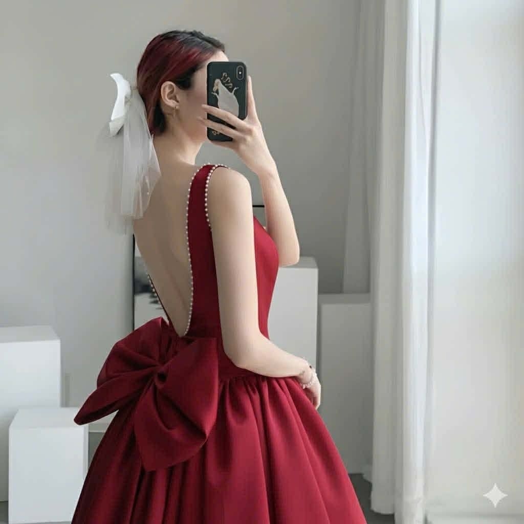 ชุด TAPTA 4 สีพร้อมโบว์ใหญ่สําหรับ GOING OUT TO PARTY, DINING, WEDDING, BEAUTIFUL CAFE สุดขีด