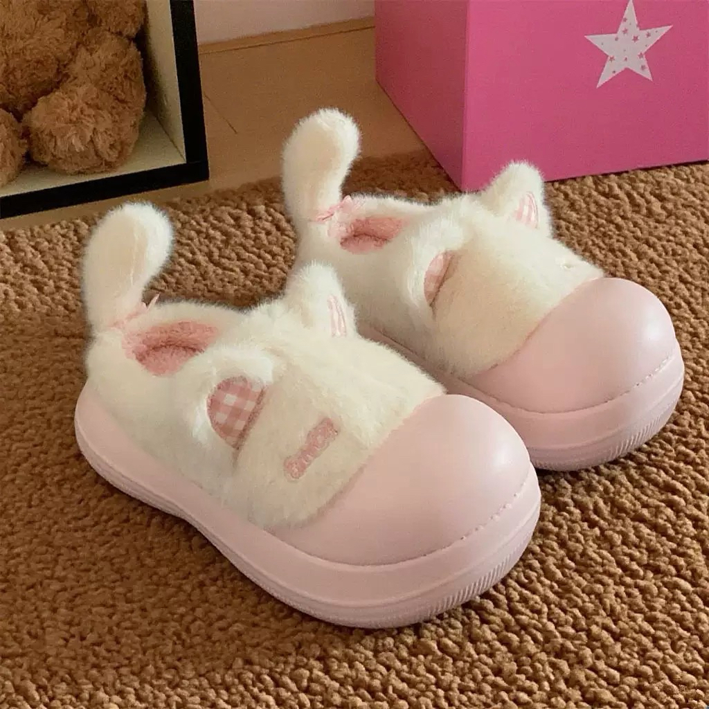 Mi Thuy Store รองเท้าผ้าฝ้ายผู้หญิงหูแมวน่ารัก CAT EARS SHOES