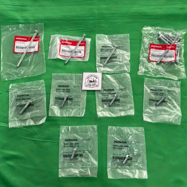 ชุดน๊อตข้างฝาหม้อ ฝาไฟ บล็อกกลาง Future Neo, Fu x, Fu 2 น๊อต 6x110, 6x95, 6x60, 6x35,...6x16