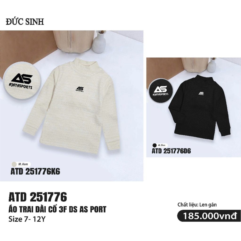 เสื้อระบายความร้อนคอ Duc Sinh 3P ดอกma 7-12Y DA2381