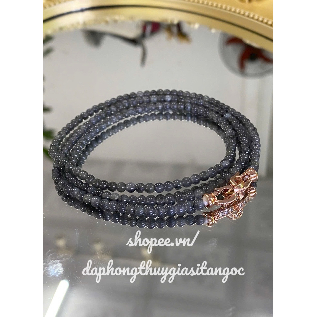 โซ่ลูกแก้วไก่ดํา 3 ลูก ขนาด 3.5mm Svip Inspected Goods