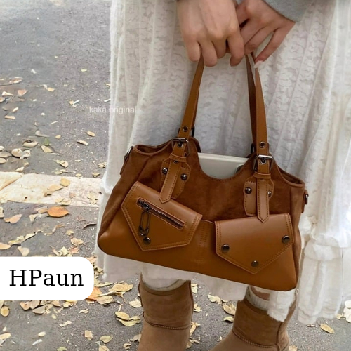 [Type 1] กระเป๋าสะพายข้างผู้หญิงมัลติฟังก์ชั่น y2k boho-chic การผสมสี (T151ND)