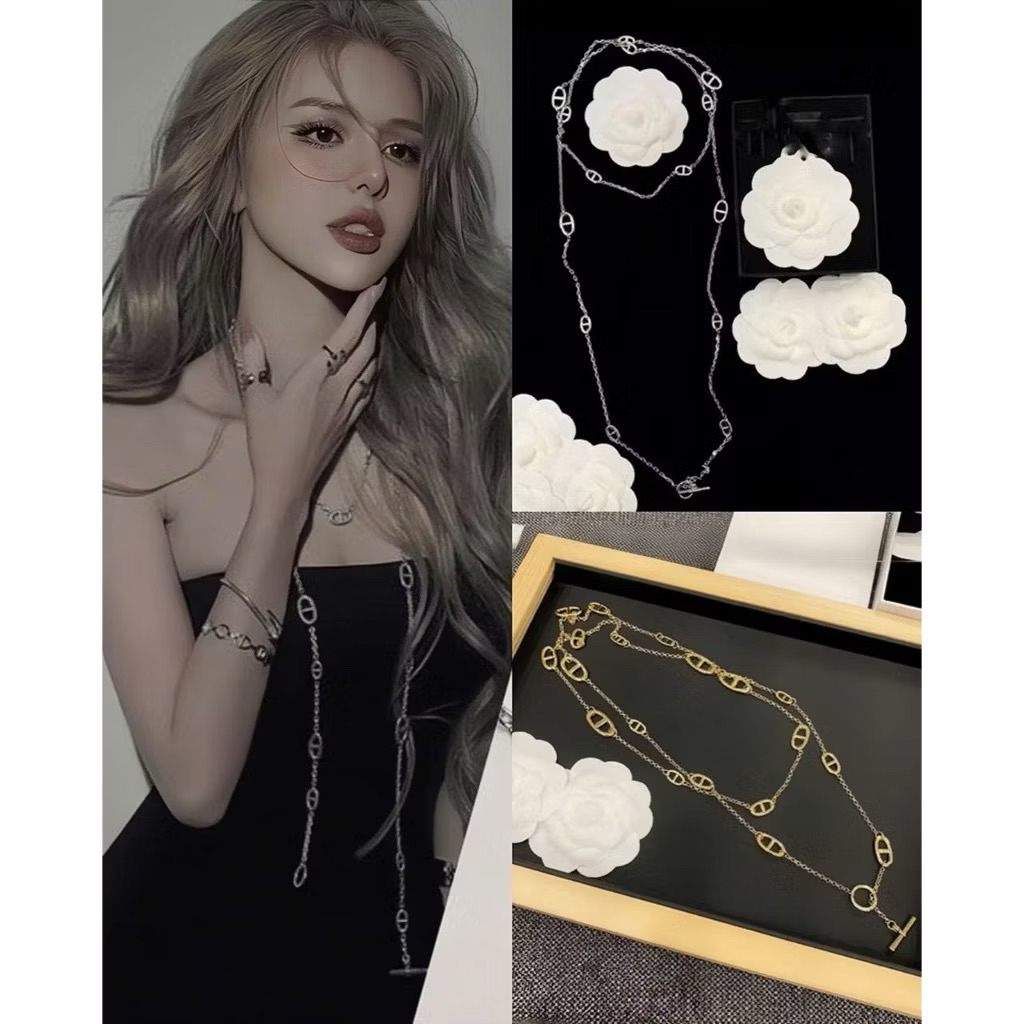 ร้อน สร้อยคอ MPB สร้อยคอไทเทเนี่ยมคอยาวผสมง่ายและจับคู่ผลิตภัณฑ์ไทเทเนียมประเภท1