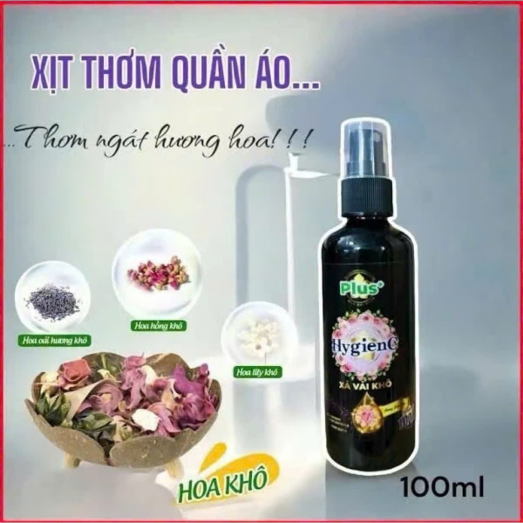 Hygiene Plus+ สเปรย์ปรับผ้านุ่มแห้ง 100ml สเปรย์น้ําหอมสุขอนามัย Thailand