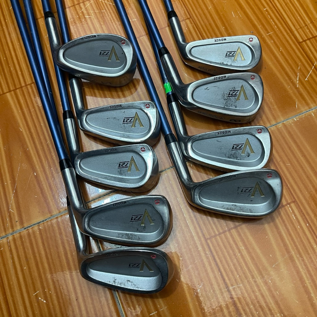 Taylormade V721 ชุดไม้กอล์ฟเหล็ก 9 ชิ้น 4,5,6,7,8,9,P,S,A Flex R เดิมนําเข้าจากญี่ปุ่น
