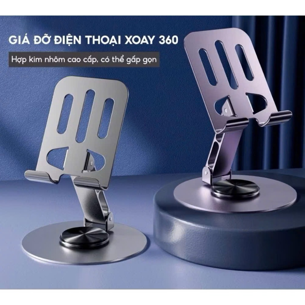 ที่วางโทรศัพท์ตั้งโต๊ะ L98 360 Rotation Aluminium Alloy Folding, iPad – Tablet Stand