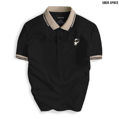 เสื้อยืด SPACE Polo คอเปิดล่าง BASIC CVC หนังจระเข้ยืดหรูหราหรูหรา