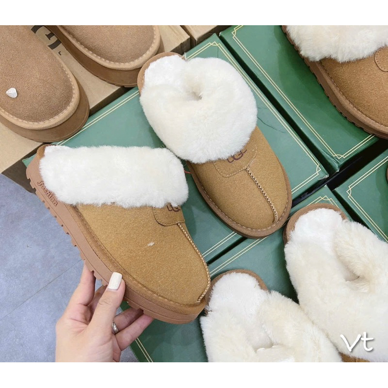 รองเท้าคอปกขนสัตว์ Ugg Suede 2p แบบนุ่ม Fullbox