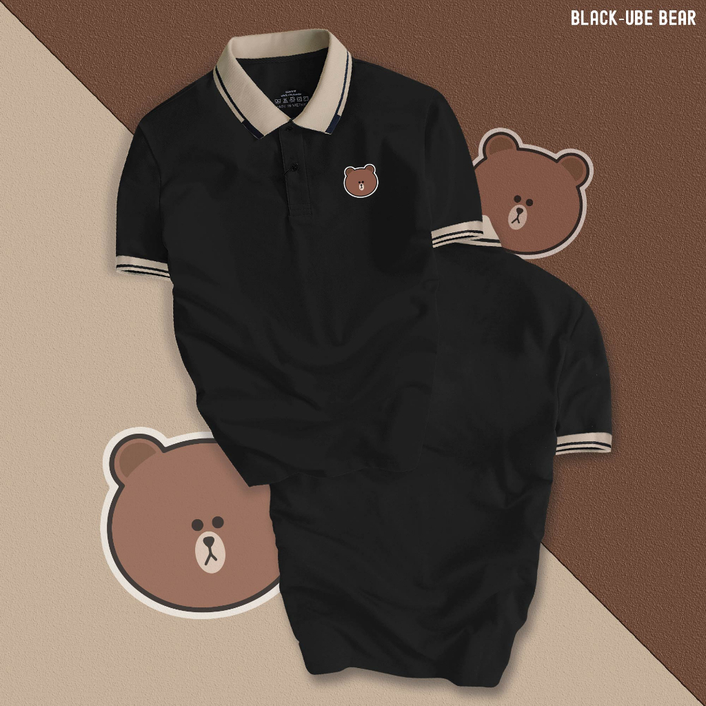 BEAR Polo Shirt คอปกเปิดลง หนังจระเข้ CVC หรูหราและสง่างาม