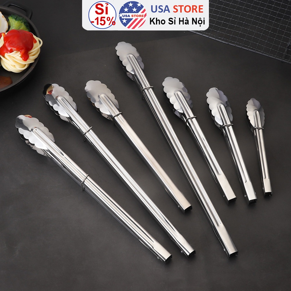 BB4 ที่คีบอาหารสแตนเลสสําหรับห้องครัวและร้านอาหารที่คีบน้ําแข็งที่คีบอาหารร้อน