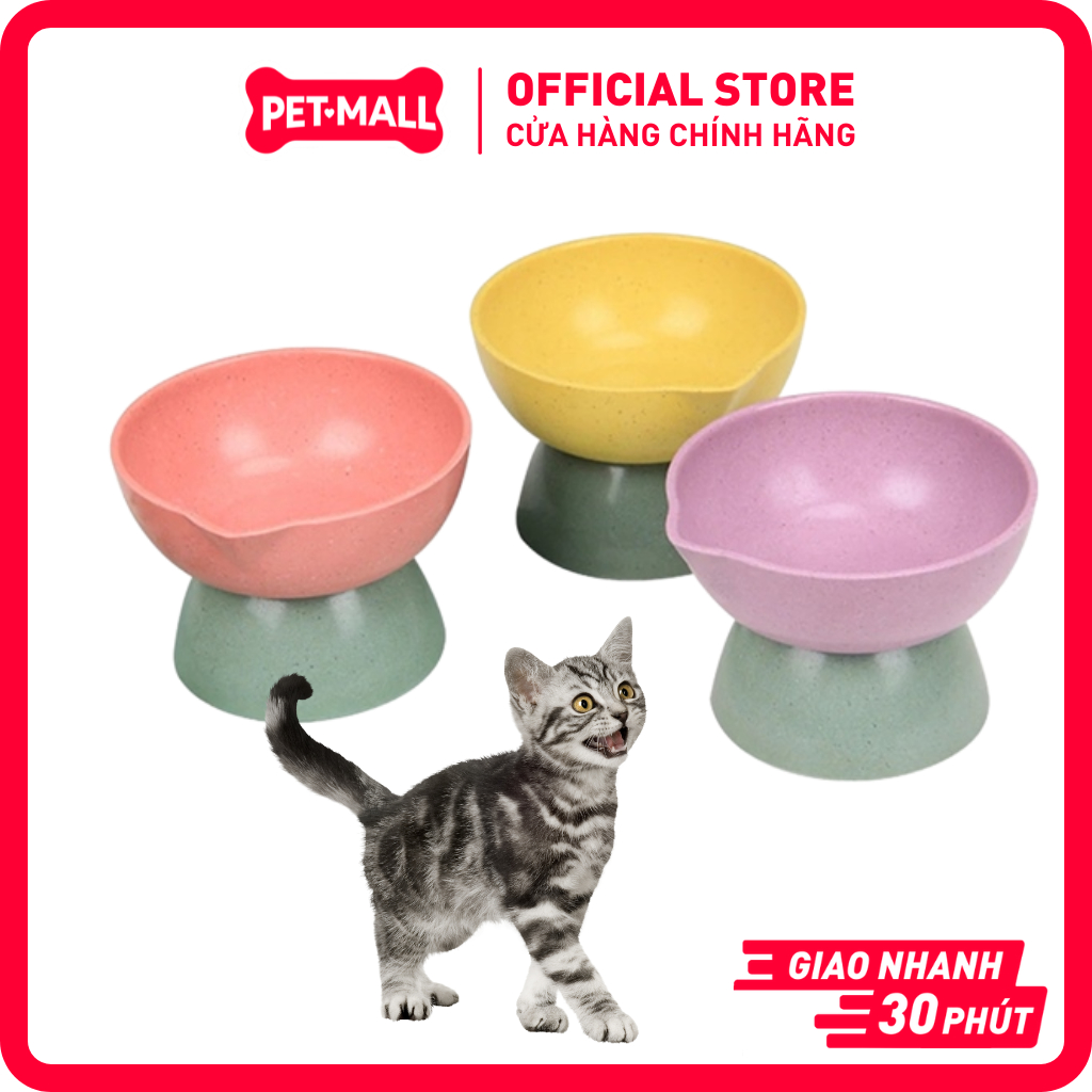 [BO-3192] - SONICE BOBOPETS ชามอาหารป้องกันหลังค่อม Starbuck สําหรับสุนัขและแมว - ขนาด 18 x 22 x 7cm