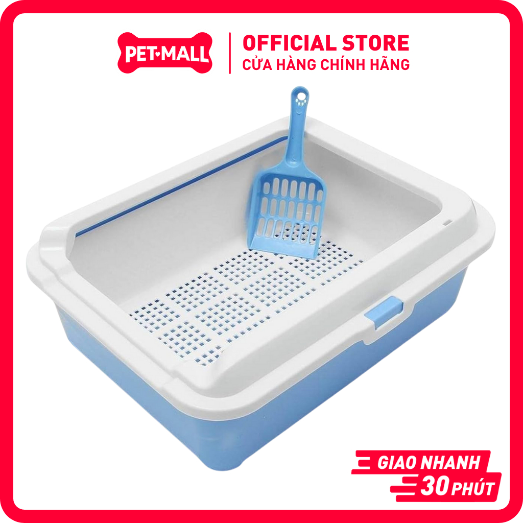 SONICE BONCHA ถาดทรายแมว 2 ชั้นอัจฉริยะ ขนาด 43 x 33 x 15 ซม. ฟรีพลั่ว Petmall