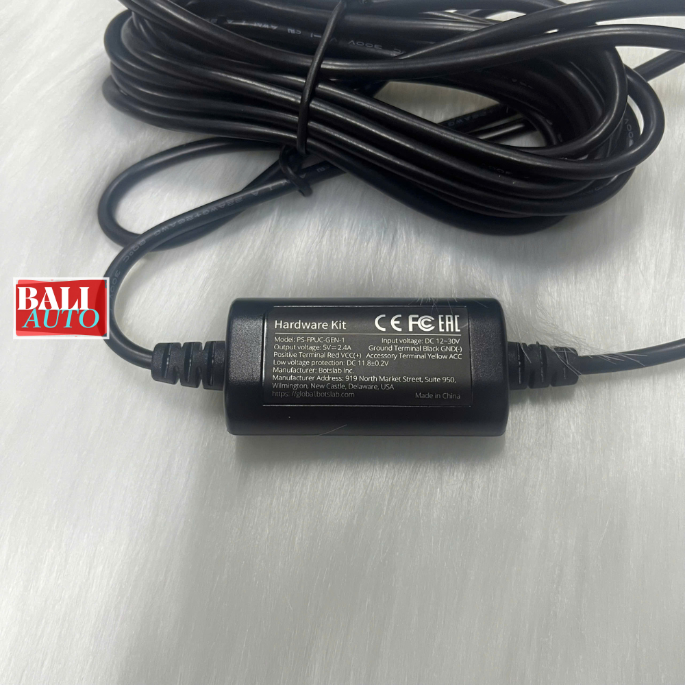 ชุด Hardwire BOTSLAB type C ขับเคลื่อนโดย ACC สําหรับแคม Bosch dash เพื่อปกป้องที่จอดรถ 24/7