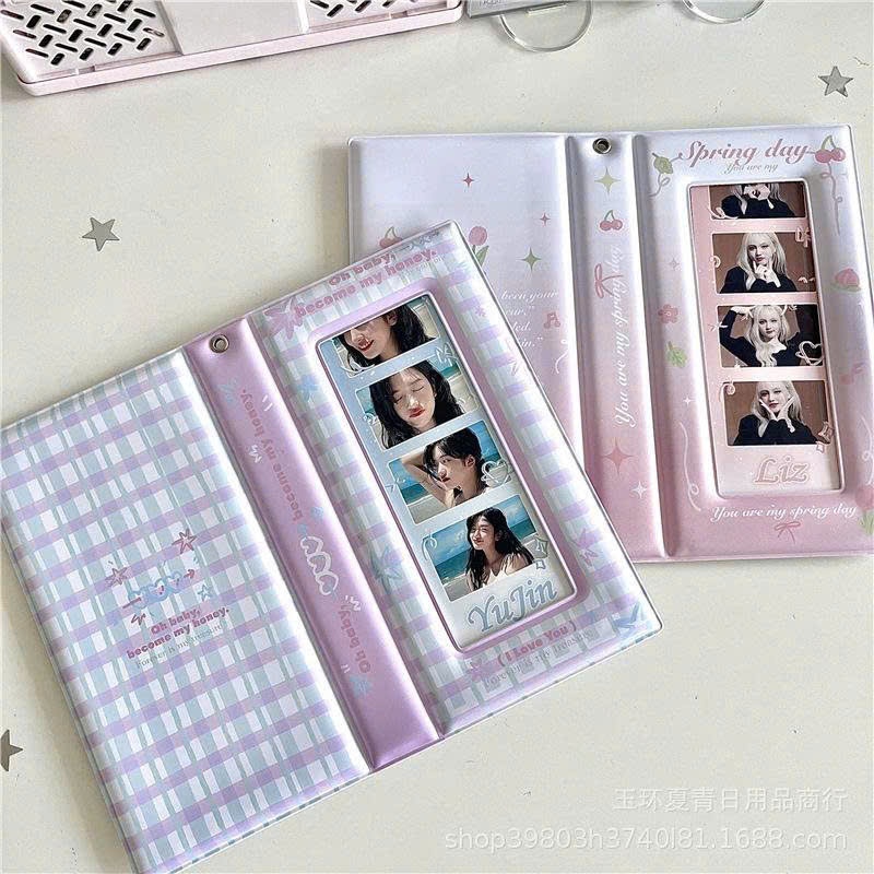 Caro Photocard Album – Collectbook for Mini Photobooth Photography, Cute Caro Check สมุดภาพ