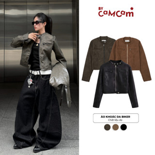 เสื้อแจ็คเก็ตหนัง นักขี่จักรยาน สั้น แฟชั่นสตรี AKHD047