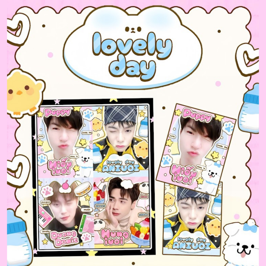 LOVELY DAY FRAME STICKER SET - Hieuthuhai, Negav, Duong Domino, Quang Hung Master D