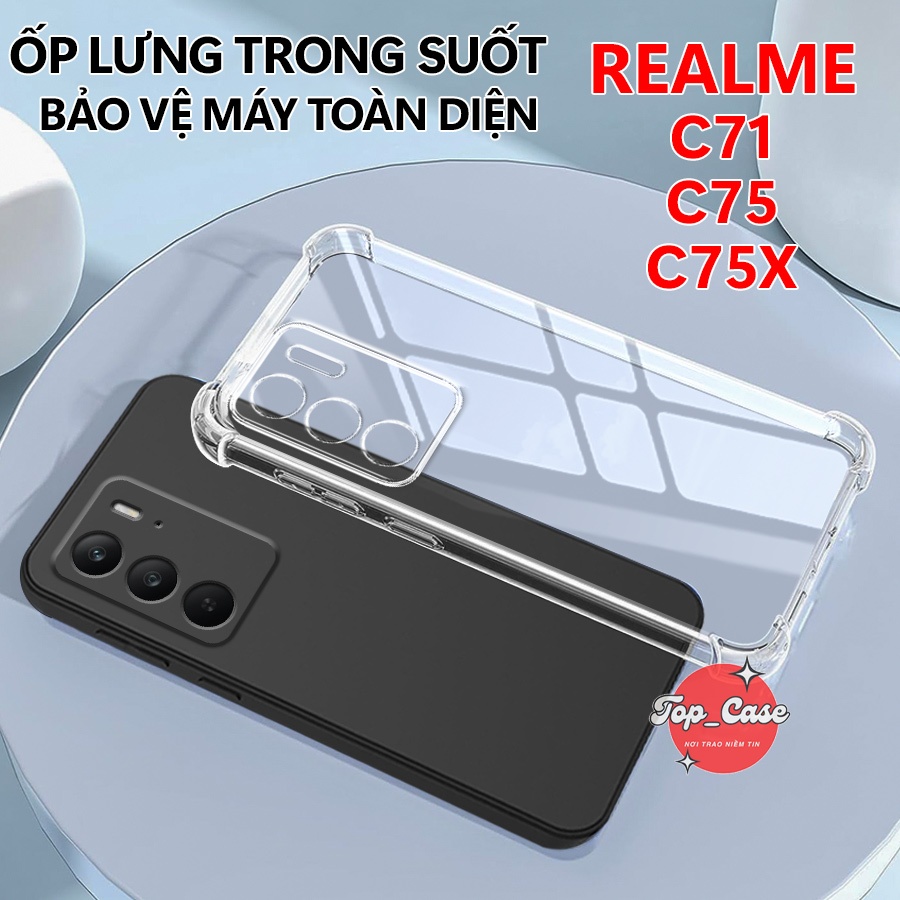 เคสกันกระแทกสําหรับRealme C71/C75/C75Xซิลิโคนใส,ป้องกันกล้อง| เคสตัวท็อป
