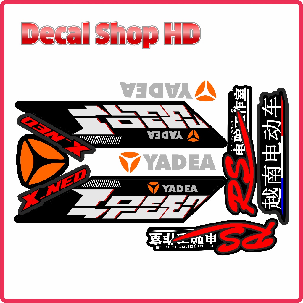 YADEA X-MEN RS YADEA แสตมป์ตัวอักษรจีนสําหรับยานพาหนะไฟฟ้า