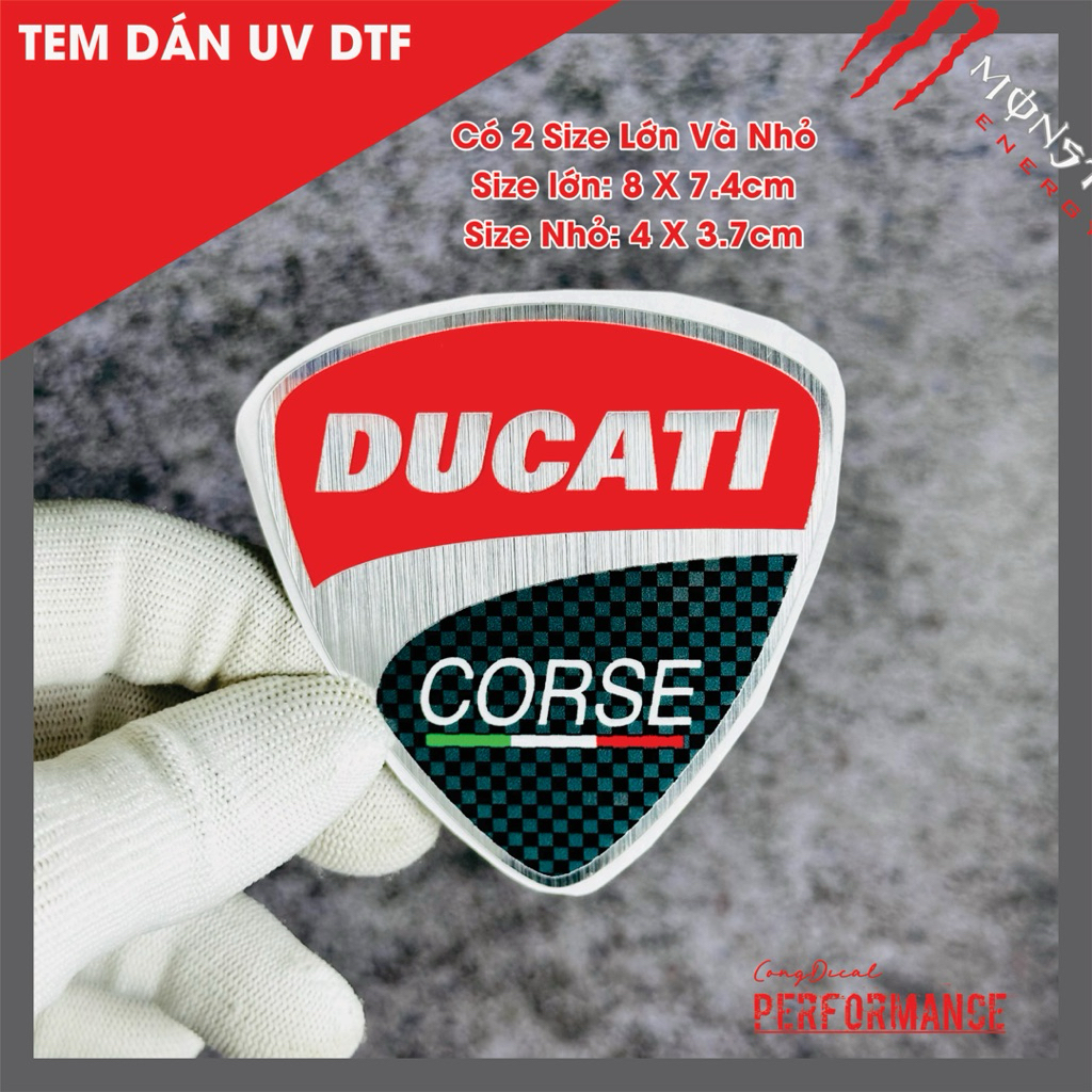 สติ๊กเกอร์ DUCATI Logo มี 2 ขนาดให้เลือก
