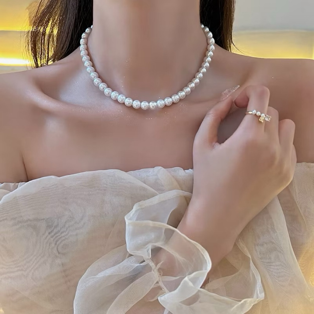 สร้อยคอมุก ngc คุณภาพสูงผสมชุดหรูหรา