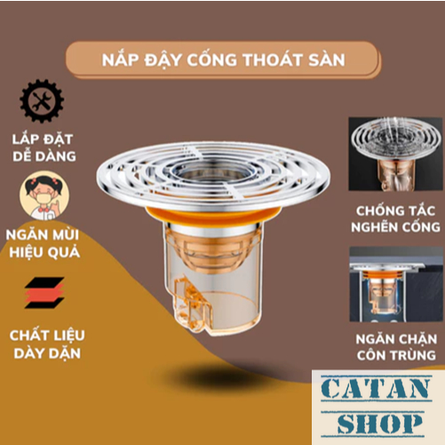 ฝาครอบท่อระบายน้ํา Yuju ท่อระบายน้ํากลิ่น แมลง ได้อย่างมีประสิทธิภาพ และป้องกันถังขยะ GD969-CMC-YuJu