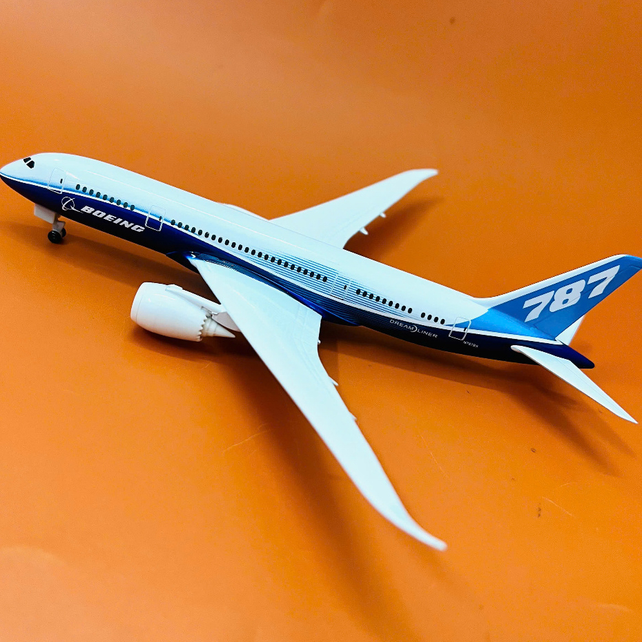 โบอิ้ง 787 Dreamliner โมเดลเครื่องบิน Livery พร้อมฐานแสดง – เครื่องบิน B787-8 รุ่น 1:400 สเกล