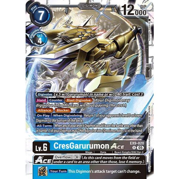 Digimon Card Code EX9-020 - CresGarurumon ACE - Digimon - Rare