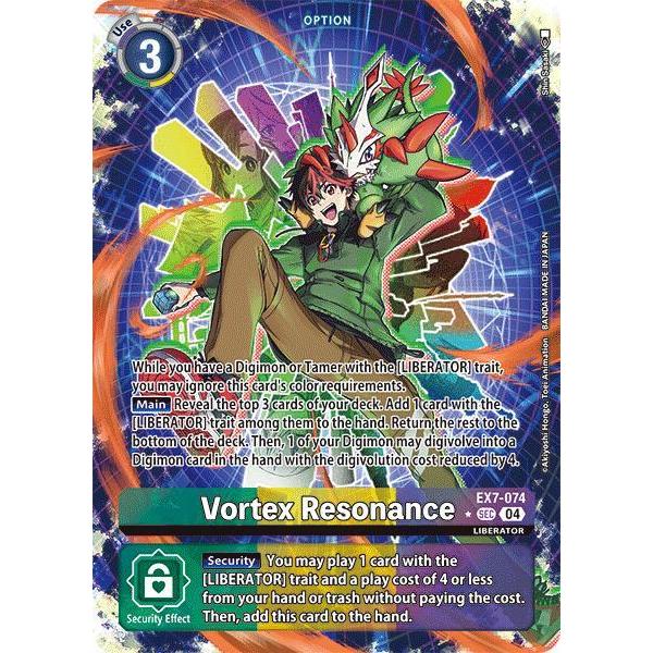 Digimon Card Code EX7-074 - Vortex Resonance (Alternate Art) - Option - Secret Rare