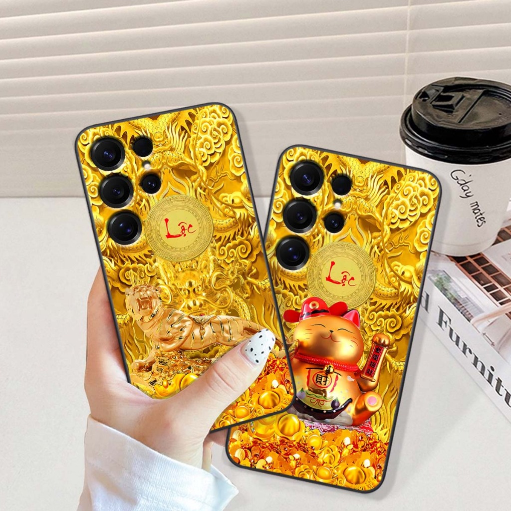 เคส Samsung S21 ULTRA,S22 ULTRA,S23 ULTRA,S24 ULTRA,S25 ULTRA พร้อมโชคลาภ 12 ราศี, กระเป๋าโชคลาภ 3 ม