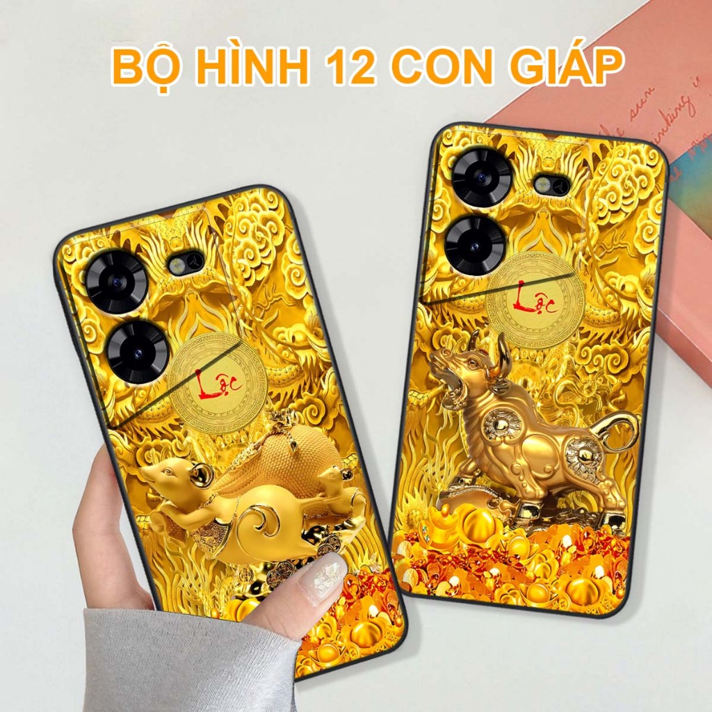 เคส TECNO POVA 5 / POVA 5 PRO พร้อมโชคลาภ 3D 12 Zodiacs