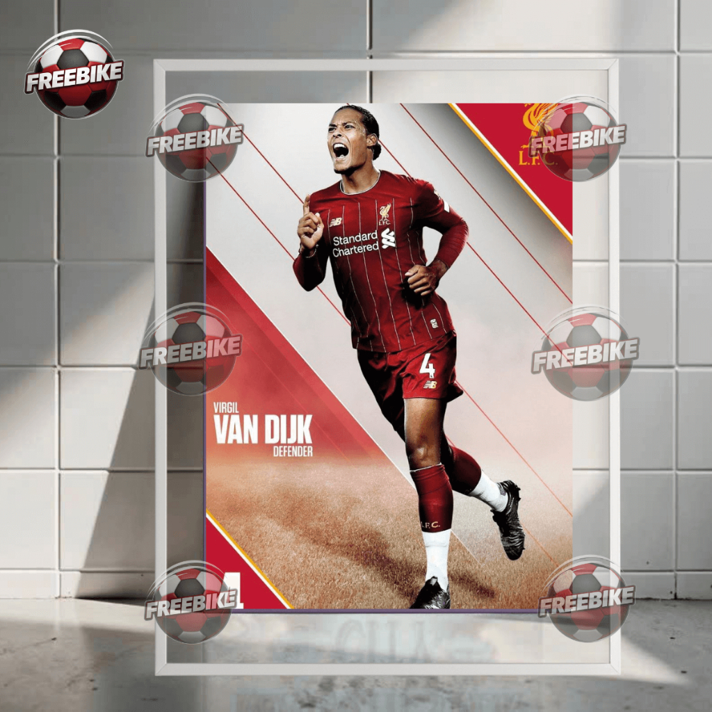 โปสเตอร์ VAN DIJK พร้อมกรอบกระจกคริสตัลคุณภาพสูง