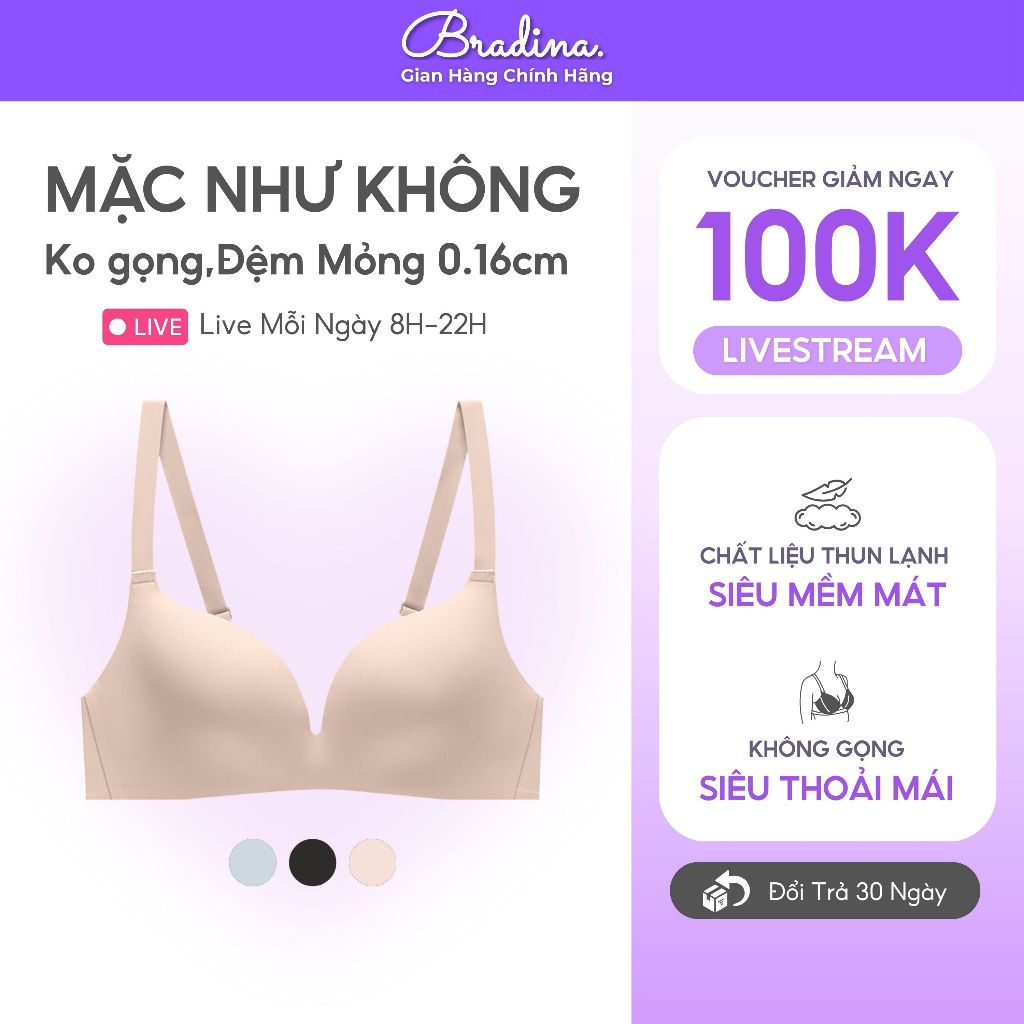 [New Collection] Bradina VLine บราบุนวมไร้ตะเข็บ บางพิเศษ ALKG24