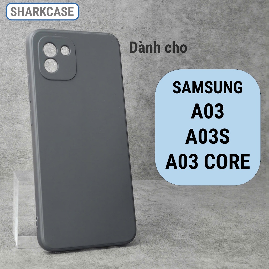 เคส Samsung A03, A03S, A03 Core ขอบสี่เหลี่ยม, ป้องกันสีส้มพลาสติก I ss shark case ฝาหลังโทรศัพท์