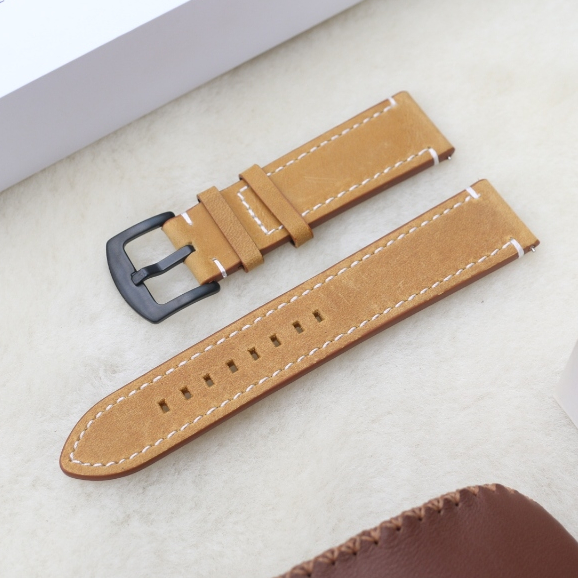 สายนาฬิกาหนังวัวแว็กซ์หลากสีพร้อมการเปลี่ยนเข็มกลัดอัจฉริยะสําหรับ SmartWatch, นาฬิกา Galaxy, Huawei