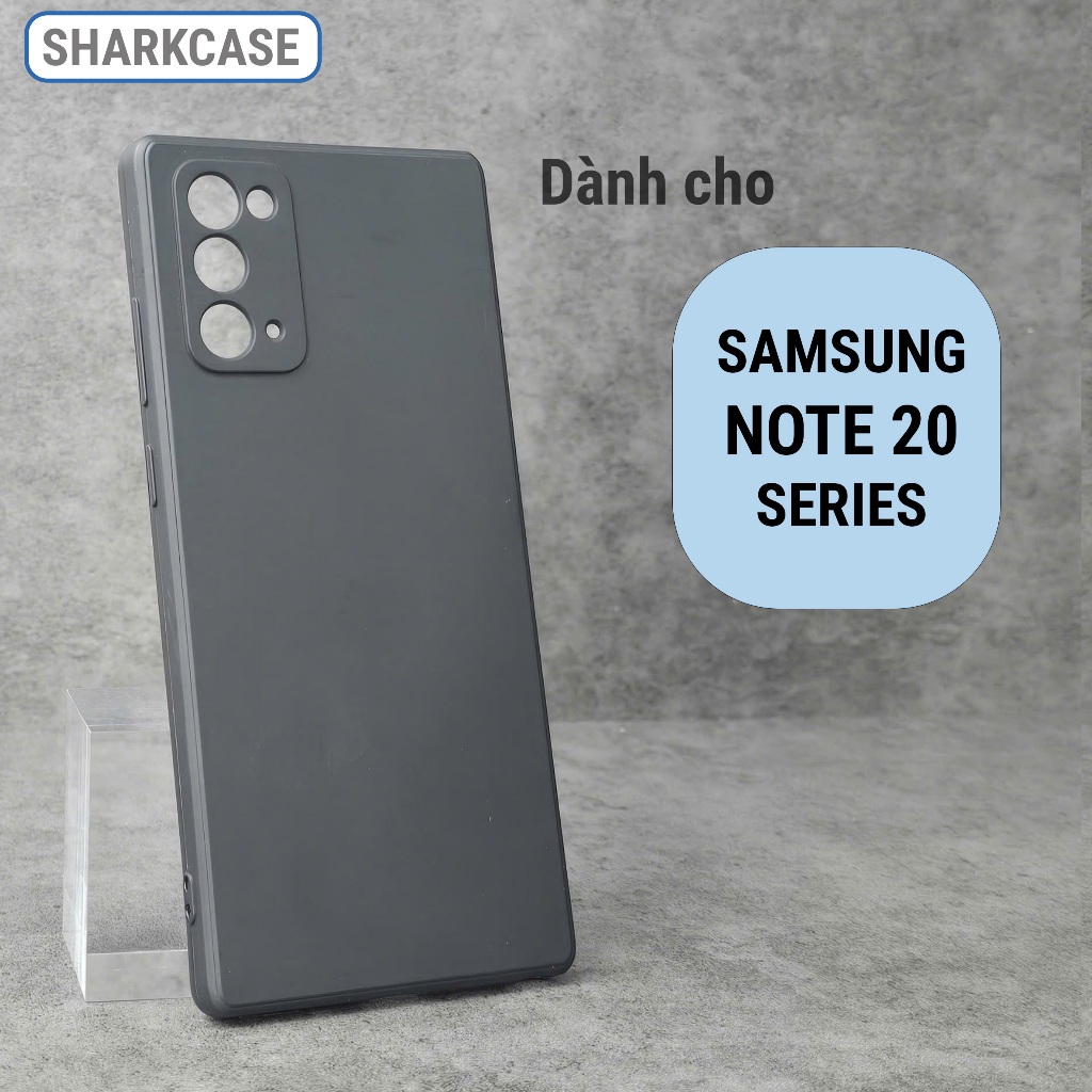 เคส Samsung Note 20, Note 20 Ultra ขอบสี่เหลี่ยม, กันรอยพลาสติกสีส้ม I ss shark case