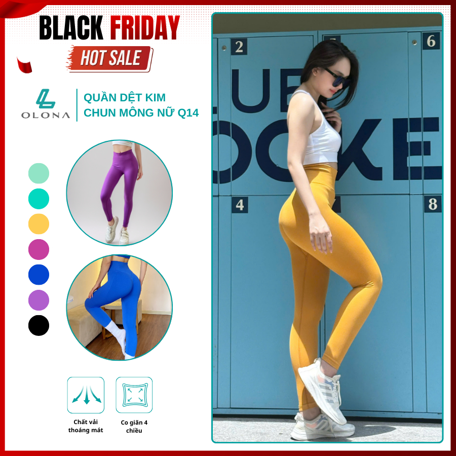 Olona Sports ยิมสตรีโยคะ V3 เลกกิ้งยางยืดทําจากยางยืดจั๊มยืด 4 ทิศทางคุณภาพสูง Q14