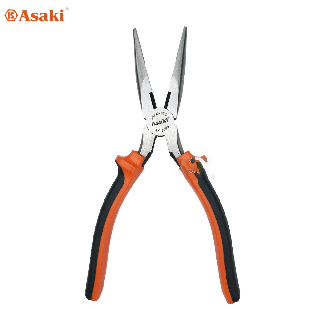 Asaki AK-8093 คีมปากแหลม 6"/150mm | AK-8095 8"/200mm