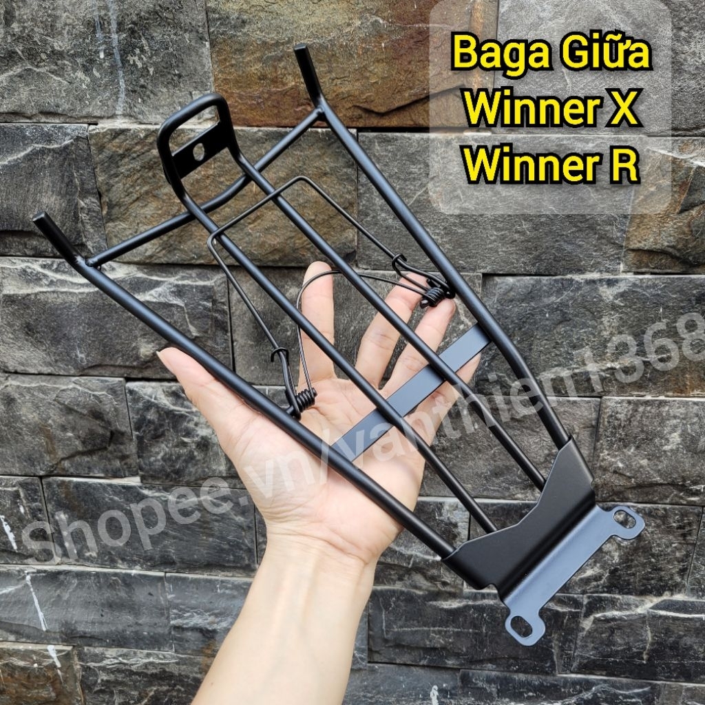 Baga Xe Winner X V2-V3-V4 WINNER R 2019->2025 10 มม.ไทเทเนียมสีดําทาสีสแตนเลส HKP