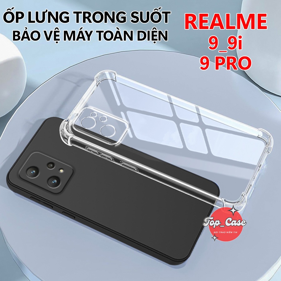 เคสกันกระแทกสําหรับRealme 9/9i/9 Pro 5Gซิลิโคนใส,ป้องกันกล้อง| Top case