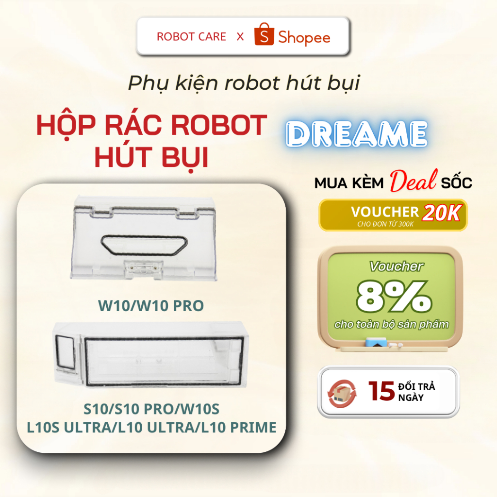 Dreame W10, W10 Pro, S10, S10 Pro, W10S, L10S Ultra, L10 Ultra, L10 Prime, L20 Ultra, X30 Ultra หุ่น