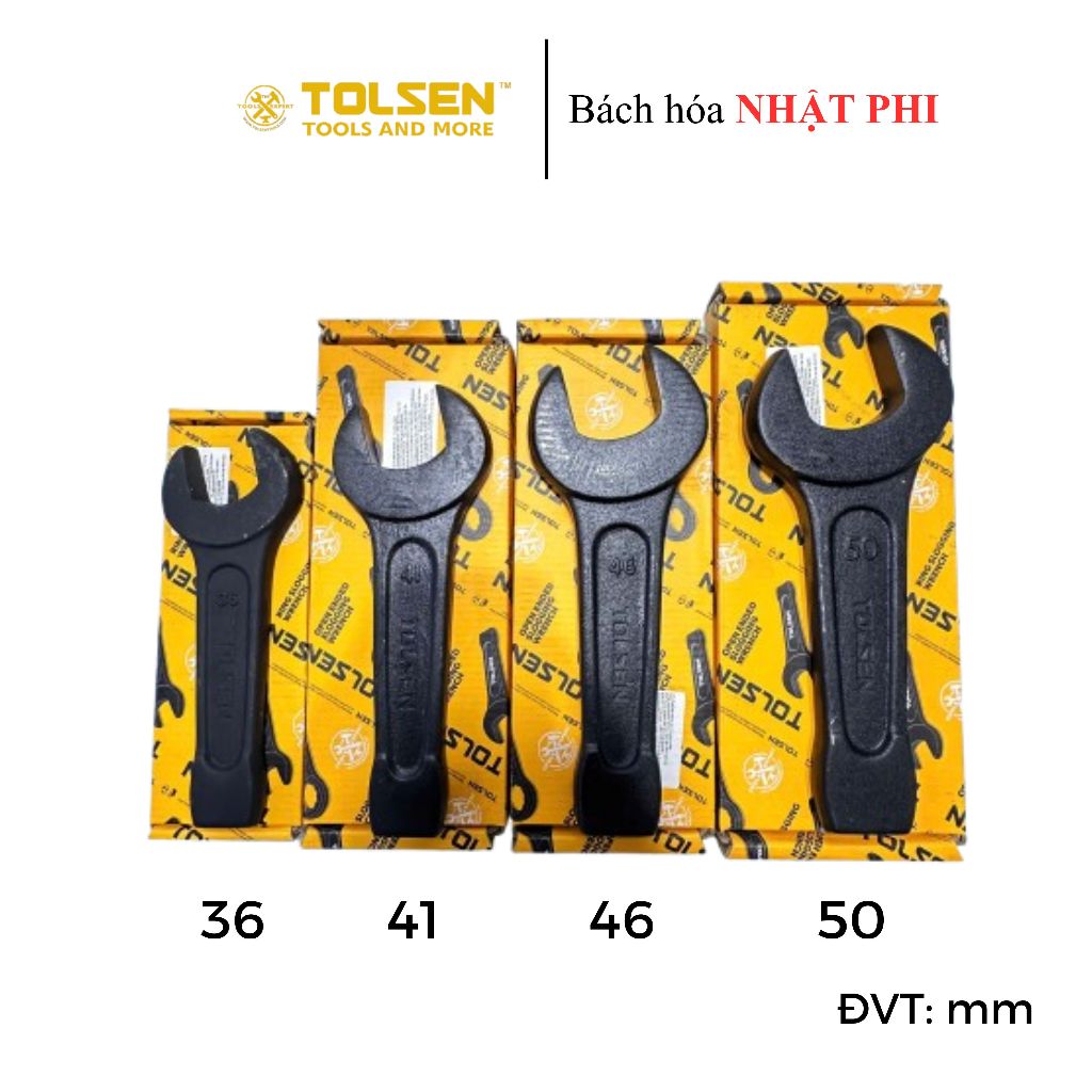 CLOSED WRENCH 36 - TOLSEN 17086, 41- TOLSEN 17087, 46 - TOLSEN 17088, 50 - TOLSEN 17089