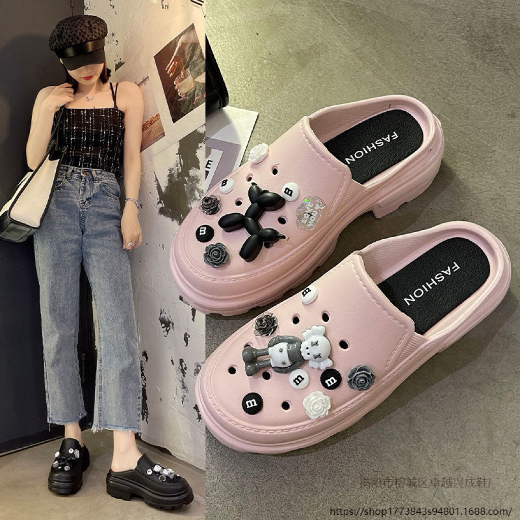 รองเท้าแตะมีส้นผู้หญิง มีสาย 8559