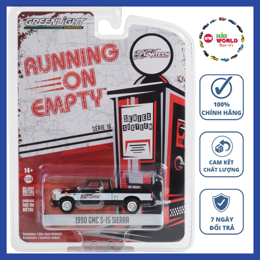 GreenLight Running on Empty Series 16 1990 GMC S-15 Sierra 41160-D รถโมเดล